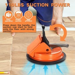 REXBETI Floor Gap Fixer Tool, Plank Repair Kit, 45°Striking Face, Orange