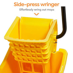 COASTWIDE Professional 35-Qt. Bucket w/ Side-Press Wringer Yellow/Black