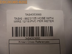 Taski 8820/105 Hose TAS4053660 With Wire 12/18 PVC Per Meter