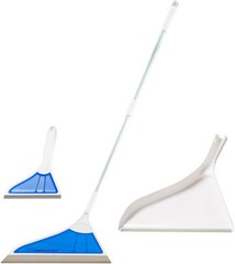 Helio AirBroom 3 Piece Kit All Surface Sweeper and Squeegee for Wet White