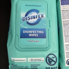 Disinfex Disinfecting Wipes Fresh Scent Cleaning 2-Pack Set EPA # 98194-1