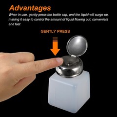 Pack of 5 4 Oz/120ml Alcohol Push Down Pump Dispenser Bottle Press White