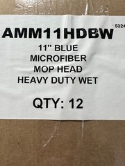 GOLDEN STAR AMM11HDBW 11″ Blue Microfiber Mop Head Heavy Duty Wet 12 pcs