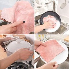 12 Pack Kitchen Towels Quick Dry Washcloths, Coral Velvet Small, Colorful