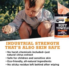 GOOP Orange Heavy Duty Ruff Towels with Scrubbing 1 Count (Pack of 144)