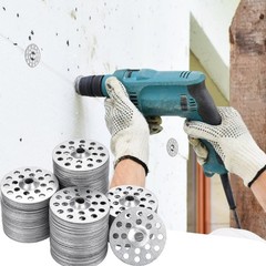 AccEncyc 1 Inch Plaster Washers 200 Pcs 25 mm / 1 inch, silver