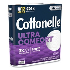 Cottonelle 55494 Soft Mega Rolls Ultra ComfortCare Toilet Paper (48/CT) New