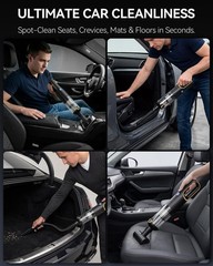 Handheld Car Vacuum Cleaner Cordless with 23000pa High Power Yellow Black