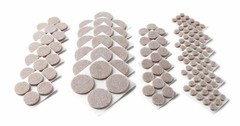 162-Pack Scotch Self-Stick Round Beige Felt Furniture Pads for Hardwood Floors