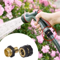 Hourleey Garden Hose Quick Connector, 3/4 Inch Male and Female 3 Set