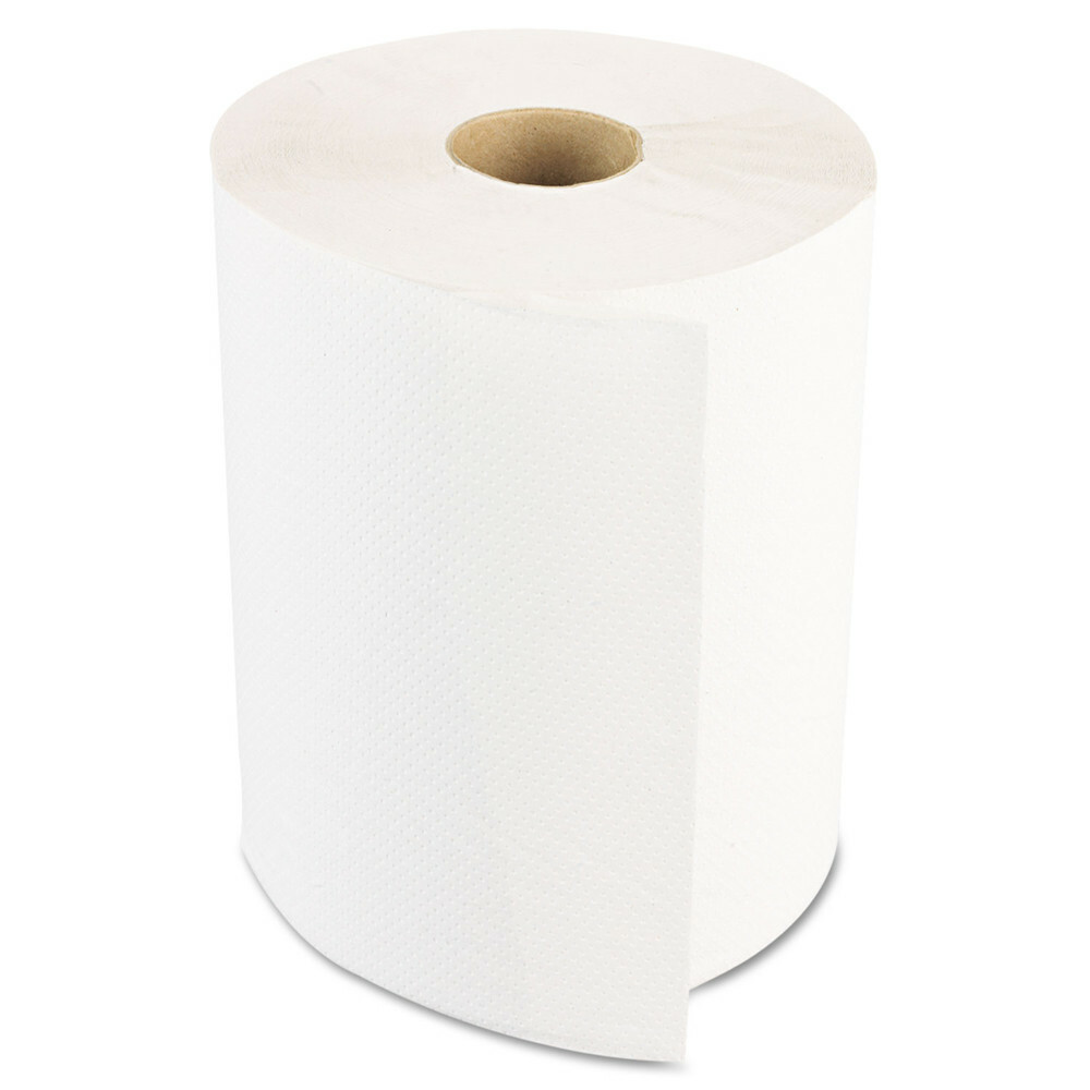 Boardwalk NonPerforated 1-Ply 8″ x 350′ Hardwound Paper Towels – White (12/CT)