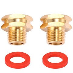 2 Pack Brass Garden Hose Adapter, 3/4″ GHT Female x 1/2″ NPT Male,