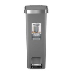 10.5 Gallon Kitchen Step Trash Can, Plastic Slim Kitchen Step Trash Can, Gray