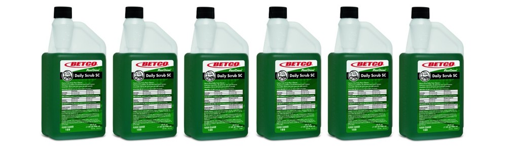 6 Bottles of Betco FastDose Daily Scrub SC Floor Cleaner 188, 32oz each