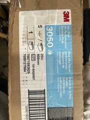 3M Sky Blue Hi-Performance Burnish Pad 3050, 20 in, 5/Case (G)