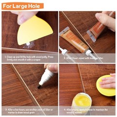 REALINN Wood Furniture Repair Kit- Set of 28 – Touch Up 28 Piece Set, Brown