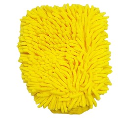 YELLOW Microfiber Car Kitchen Household Wash Washing Cleaning Glove Mitt New