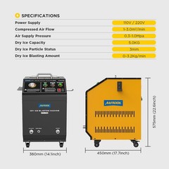 Dry Ice Blasting Machine Equipment Pellet Dry Ice blaster Cleaning with Nozzle