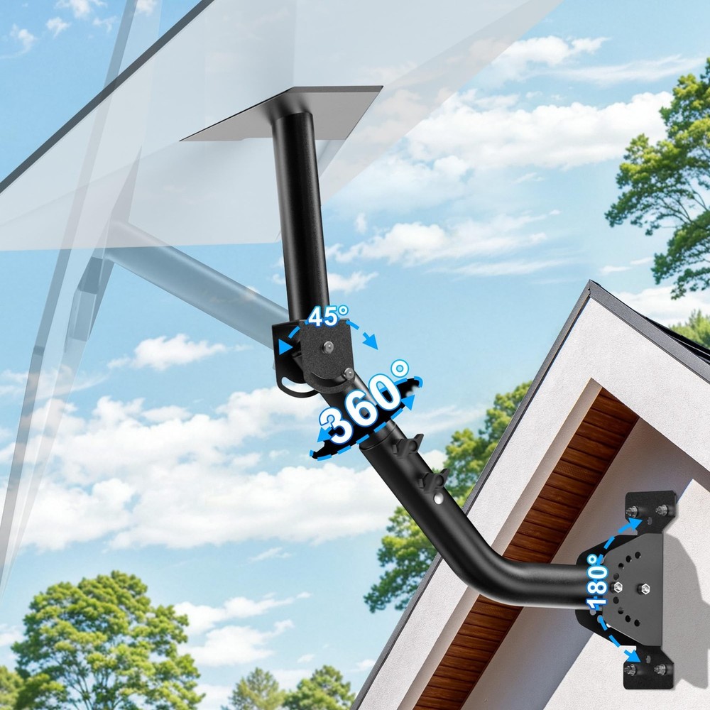 Gen 3 Adjustable Starlink Mount, 360° Rotation, 180° & 45° Tilt Heavy-Duty Me…