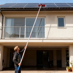 Long Reach Solar Panel Cleaning Brush Kit Pole Length 7m/22.97ft for Outdoor