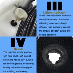 110V 17″ Carpet/Floor Polisher Cleaning Machine Brush Machine Scrubber ≤54DB