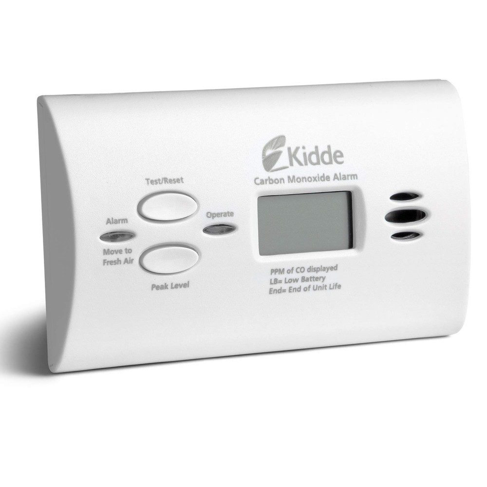 Kidde Carbon Monoxide Detector, AA Battery Powered CO Alarm with LEDs, Test-Rese