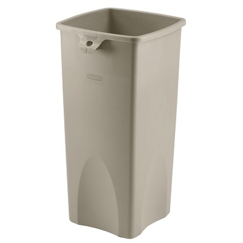 Rubbermaid Commercial FG356988BEIG Waste Container 23G Beige Square US