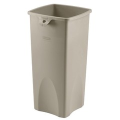 Rubbermaid Commercial FG356988BEIG Waste Container 23G Beige Square US