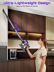 Cordless Vacuum Cleaner, 10 in 1 Stick with Powerful Suction, Purple