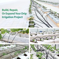 RedChili Drip Irrigation Universal 1/4″ Barbed Elbow Elbow-80P, Black