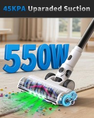 Nuyupo Cordless Vacuum Cleaner 2 Batteries 110 Mins Runtime Powerful Stick