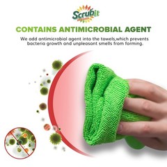SCRUBIT 24 Pack Microfiber Cleaning Cloth Lint Free and Streak Free Towels fo…
