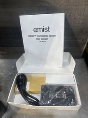 Emist EM360 Electrostatic Disinfectant Sprayer Cordless Roller Cart. Used Supply