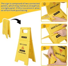 Compact 35 Quart Commercial Mop Bucket with Wringer and Wet Floor Sign – Yellow