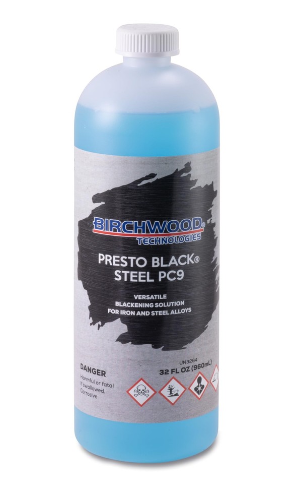 “Presto Black Steel Blackening Solution for Iron & Steel Alloys – 1 Quart”