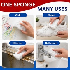 3X Density Magic Sponge Eraser, 20 Pack Melamine 20 PCS, Ivory