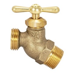 Eastman Male No-Kink Hose Bibb, 3/4 Inch MIP Connection, Brass in.,