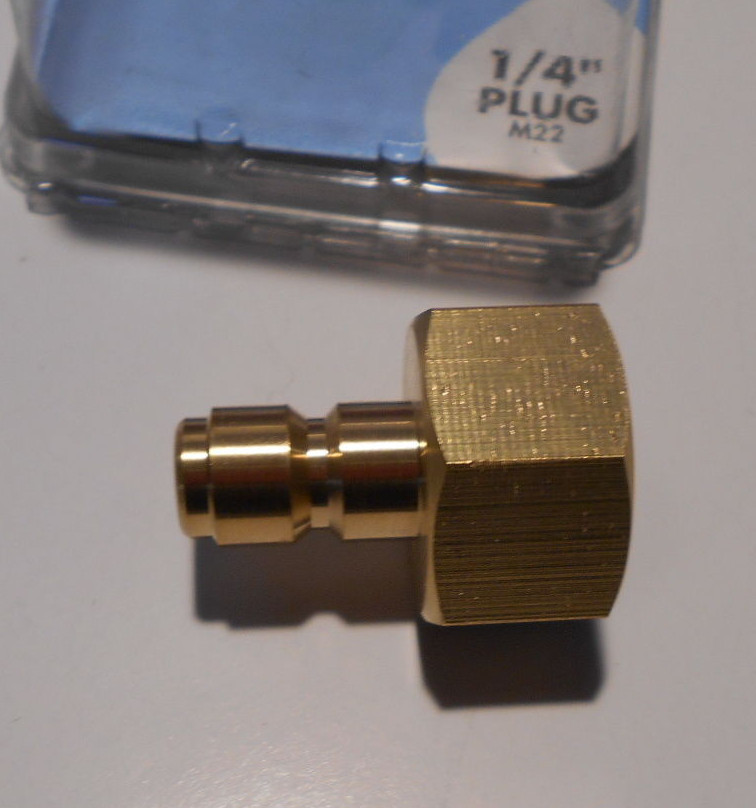 M22F X 1/4 IN QUICK COUPLER PLUG Part 75123 FORNEY M22 X 1/4″ BRASS NIPPLE