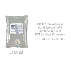 PURELL 416308CT 1000 mL Green Certified Gel Refill for CS2 Dispensers (8/CT) New