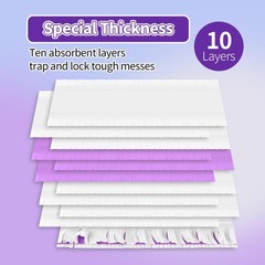 ZHAYAO 10 Pack Disposable Power Mop Pads for Swiffer White Violet 10