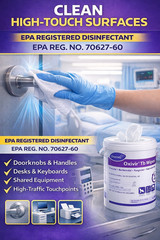 Diversey Oxivir TB Disinfecting Wipes 1280 Wipes 8 Canisters 2 Case 5627427