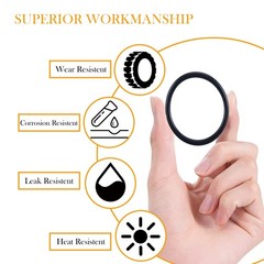 PWACCS High Pressure Washer O Ring Kit, Replacement Rubber for Black