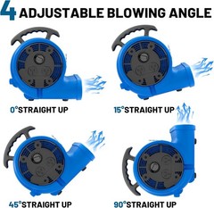 Industrial Air Mover 1200CFM 3 Speed Stackable