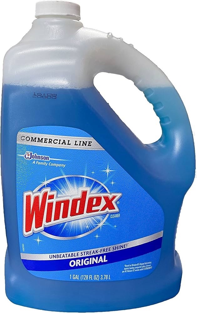 Windex Original Glass Cleaner Commercial Line Unscented 128 fl oz 1 Gallon
