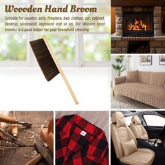 Woooden Hand Whisk Broom – Small Dust Brush with Soft Bristles & Wood Handle …