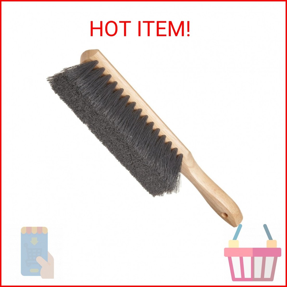 Weiler 44354 8″ Counter Duster, Flagged Silver Polystyrene Fill, Fine Brushing