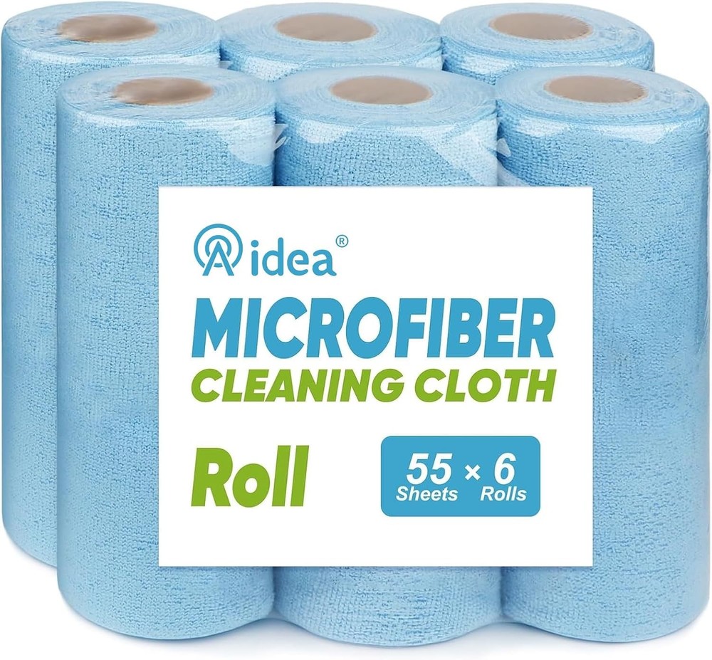 Microfiber cleaning cloths, workshop paper towels, 330 sheets/6 rolls