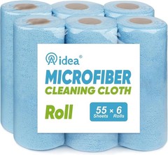 Microfiber cleaning cloths, workshop paper towels, 330 sheets/6 rolls