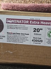 (QTY 5) Americo 20″ Burgundy Dominator Extra Heavy Duty Stripping Pad 430520