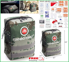 Personal First Aid Kit Emergency Survival Gear Military Trauma Safety Bag 120Pcs
